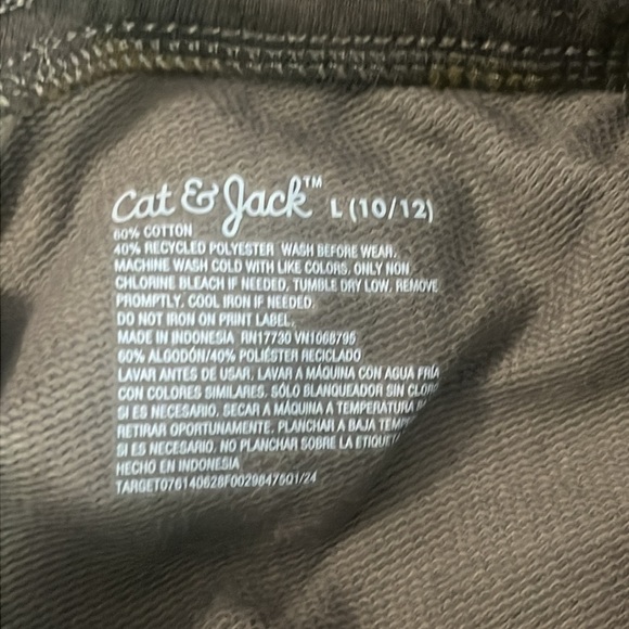 Cat & Jack Green Camo Pull On Shorts 10/12 L - Picture 3 of 4